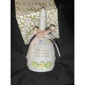 BEAUTIFUL Vintage Enesco 1983 3D Design Newborn Bell Gift